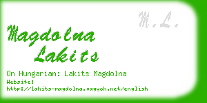 magdolna lakits business card